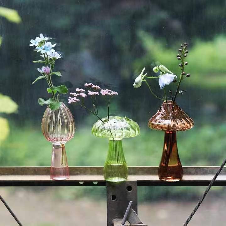 Glass Mushroom Vase