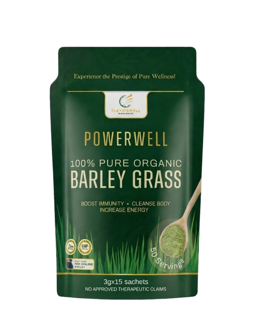 Powerwell 100% Pure Organic Barley Grass – 45g Trial Pack